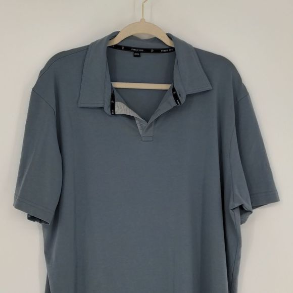 Public Rec Men's Pima Cotton Blue Polo Short Sleeve Shirt Size 2XL Golf Athletic - Picture 2 of 12